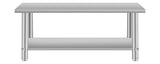 60''*24'' Commercial Work Table for Restaurant and Home Stainless Steel Kitchen Prep Table with W3167P303187