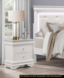 Traditional Design Bedroom Furniture 1pc Nightstand of 3x Drawers Faux Alligator Embossed Fronts B01171516