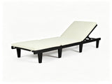ARIANA KD WOOD CHAISE LOUNGE W/ CUSHION, Black N769P530265B