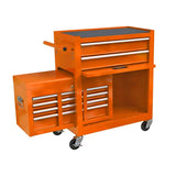 High Capacity Rolling Tool Chest with Wheels and Drawers, 8-Drawer Tool Storage Cabinet--ORANGE 17657840