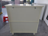 Sideboard Buffet Storage Cabinet , Freestanding Bathroom Cabinet With Tempered Glass Doors, Modern W1706P311108