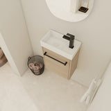16'' Floating Wall-Mounted Vanity with Ceramic Sink & Soft-Close Cabinet Door, For Small W999P236336