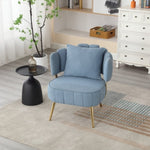 ZUN COOLMORE Boucle Accent Chair Modern Upholstered Armchair Tufted Chair with Metal Frame, Single W1539140083