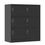 ZUN 6-Door Employee Storage Locker, Metal Lockers for Office, Gym, School, and Homewith Card Slot T2398P205946