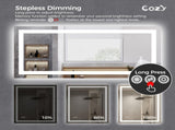 24"x32" LED Bathroom Mirror, Front-Lit and Back-Lit, 3 Color Tem Adjustable, Brightness Memory, 11688856