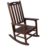Wooden Oversized Porch Rocker Chair With Wide Seat and Tall Backrest,High Back Smooth Rocking Chairs 44949895