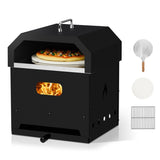 ZUN Outdoor Pizza Oven 4 in 1 Wood Fired 2-Layer Detachable Outside Ovens with Pizza Stone, Cooking 17661763