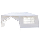 10'x20' Outdoor Party Tent with 6 Removable Sidewalls, Waterproof Canopy Patio Wedding Gazebo, White 40291651