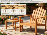Solid Acacia Wood Adirondack Chair, 400 lbs Heavy Duty Sloped Seat Outdoor Patio Lawn Chair with 05096665