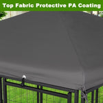 ZUN Outdoor Dog Kennel 4.5' x 4.5' x 4.8' with Waterproof Canopy Roof Heavy Duty Metal Dog Cage with 77088406