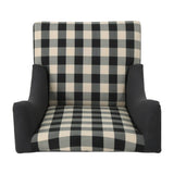 TODDMAN HI-BACK CLUB CHAIR, High-Back Fabric Club Chair, Black Checkerboard and Dark Charcoal 28D x 64469.00BLKCHKDCHAR