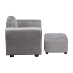 ZUN Kids Chair, Kids Upholstered Couch with ottoman W214103910