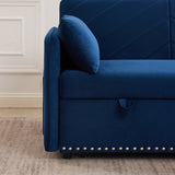 MH" Sleeper Sofa Bed w/USB Port, 3-in-1 adjustable sleeper with pull-out bed, 2 lumbar pillows and W1193137591