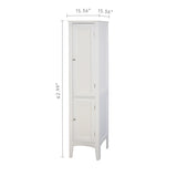 ZUN Tall Narrow Tower Cabinet with 2 Shutter Doors 5 Tier Shelves for Bathroom, Kitchen ,Living Room 25815711