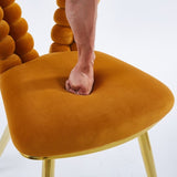 orange and gold Modern chair with iron tube legs, soft cushions and comfortable backrest, W234P271309