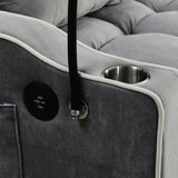 55.51 inch versatile foldable sofa bed in 3 lengths, modern sofa sofa sofa velvet pull-out bed, W2353P151787