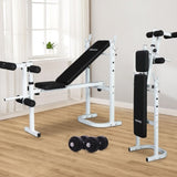 ZUN Weight Bench with Adjustable Workout Bench and Barbell Rack and Leg Developer, Foldable Weight Bench 25252986