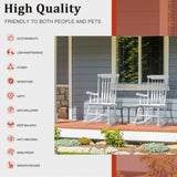 Patio Rocking Solid Wood, Outdoor Porch Rocker with Wooden Frame, Indoor Wooden Rocking 55528553