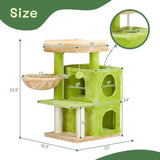 33 inch Cat Tree Cat Tower for Indoor Cats, Cat Activity Center Play House with Large Padded Perch, 75858687