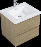 24" Floating Bathroom Vanity with Sink, Modern Wall-Mounted Bathroom Storage Vanity Cabinet with W1573P152694