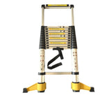11.5 FT aluminum telescopic ladder, equipped with 360 &deg rotatable stabilizer bar and metal tool W2717P257438