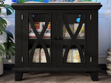 20 Gallon Fish Tank Stand with Power Outlets, Farmhouse Decorative Aquarium Stand N704P350196B