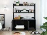 Large Cat Litter Box Enclosure Shelf Storage, Hidden Cat Washroom Furniture, Wooden Cat House 81586138