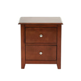 Selma Nightstand With 2 Drawers Storage In Cherry Finish SR014277