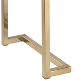 Black and Champagne Bench with C Metal Base B062P189145