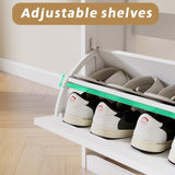 Shoe Storage Cabinet with 1 Drawer, 3 Flip Drawers, Freestanding Shoe Cabinet Organizer with W1120P290634