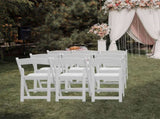 4 Pack Folding Chairs, Resin Chairs with Padded Seat, Comfortable Event Chairs 14756712