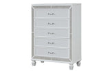 Crystal Chest Made with Wood and Finished in White B00970956