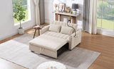 55.9" Convertible Sofa Bed Loveseat Sofa with Three USB Ports, Two Side Pockets, Two Cup Holders and WF322620AAA