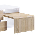 ZUN White High Gloss 4-Drawer Coffee Table B062P209128