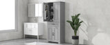 ZUN Bathroom Storage Cabinet with Doors and Drawer, Multiple Storage Space, Adjustable Shelf, Grey WF308204AAE