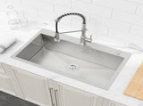 Stainless Steel Kitchen Sink, 33x22 Single Bowl, Overmount Handmade Sink in Dark Gray, with US 80141518