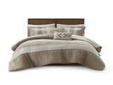 5-Piece King Comforter 5pcs Set,Taupe B035P408735