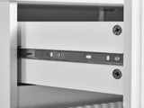 Handleless Grille-Finished 4-Drawer Bedside Table P2 Particleboard MDF & Melamine Veneer 28721964
