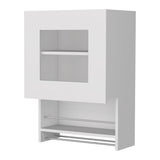 Sunriver Corner Shelf with Cabinet, 3-Tier Shelf, Metal Handles B128P148813