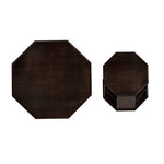 ZUN 31.5 "Octagonal Black Walnut Rubber wood Set of Two Coffee Table, Coffee Table, Living Room W757P203140