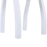 SELMA Acacia wood Accent Side Table in White PU, Weather-Resistant Rectangular End Table for Patio, N770P248135W