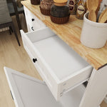 ZUN Two Drawers and Two-Compartment Tilt-Out Trash Cabinet Kitchen Trash Cabinet-White W282P160454