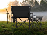 Oversized Foldable Camping Chair with Side Table & Cup Holder, 330 LBS Capacity for Outdoor 56987289