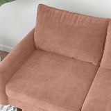 56.3" Velvet Round Arm Apartment Loveseat 72506395