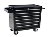 6 DRAWERS MULTIFUNCTIONAL TOOL CART WITH WHEELS-BLACK 69021719