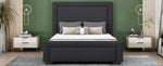 ZUN Queen Size Upholstered Bed ,Modern Upholstered Bed with Wooden Slats Support, No Box Spring Needed, WF321752AAB