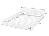 Queen Size Upholstered Bed Frame Thick Fabric, Chenille Fabric Grounded Queen Size Platform Bed 09509443