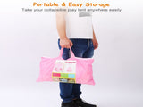 Foldable Princess Play Castle Tent for Girls, Large Space Playhouse with Breathable Mesh Doors, 29697047