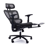 ZUN Adjustable Ergonomic Black Mesh Office with Headrest and Footrest, Conference/Computer Desk B011P213340