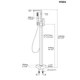 Freestanding Bathtub Faucet with Hand Shower W1533125177